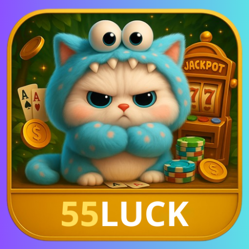 Imagem promocional da 55LUCK mostrando a plataforma e suas vantagens